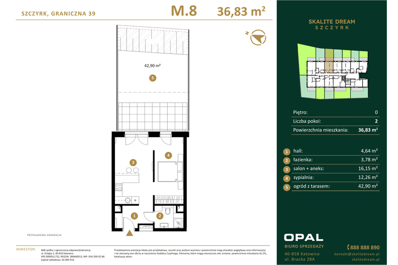Apartament wakacyjny 36,83 m², parter, oferta nr 8