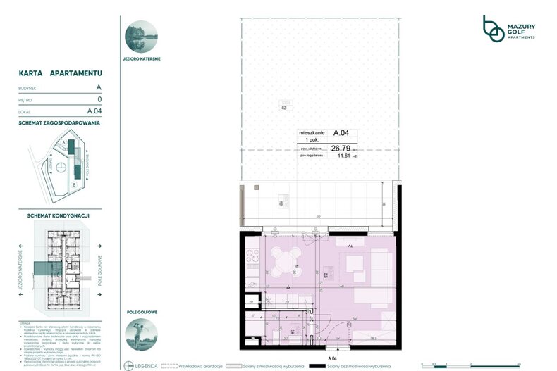 Apartament wakacyjny 26,79 m², parter, oferta nr 195630