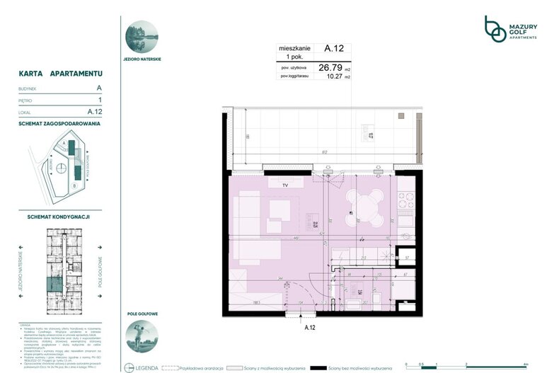 Apartament wakacyjny 26,79 m², piętro 1, oferta nr 874314