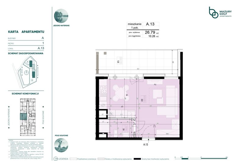 Apartament wakacyjny 26,79 m², piętro 1, oferta nr 383083