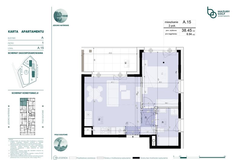 Apartament wakacyjny 38,45 m², piętro 1, oferta nr 838481