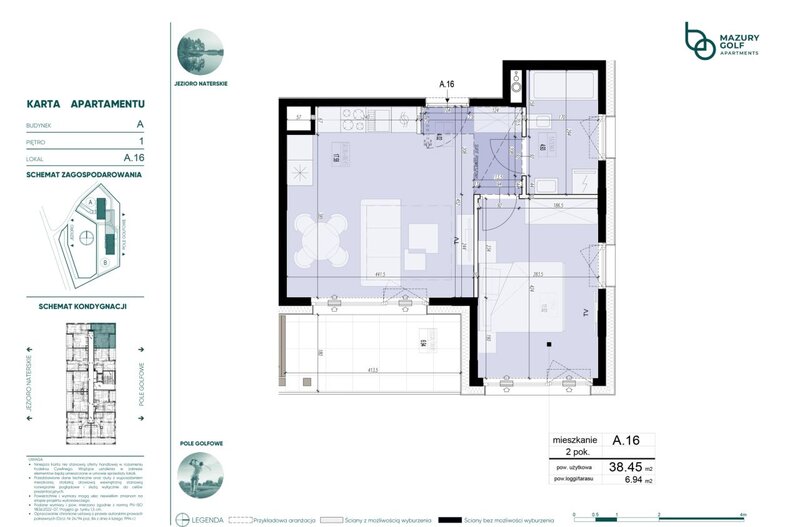 Apartament wakacyjny 38,45 m², piętro 1, oferta nr 167565