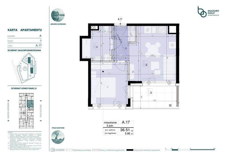 Apartament wakacyjny 36,51 m², piętro 1, oferta nr 839709