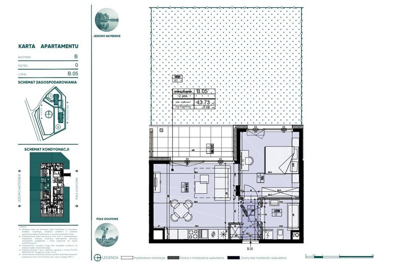 Apartament wakacyjny 43,73 m², parter, oferta nr 696333