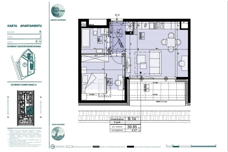Apartament wakacyjny 39,85 m², piętro 2, oferta nr 702773