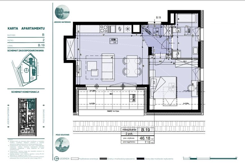 Apartament wakacyjny 46,18 m², piętro 2, oferta nr 133808