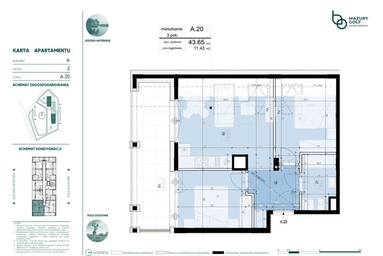Apartament wakacyjny 43,65 m², piętro 2, oferta nr 582930