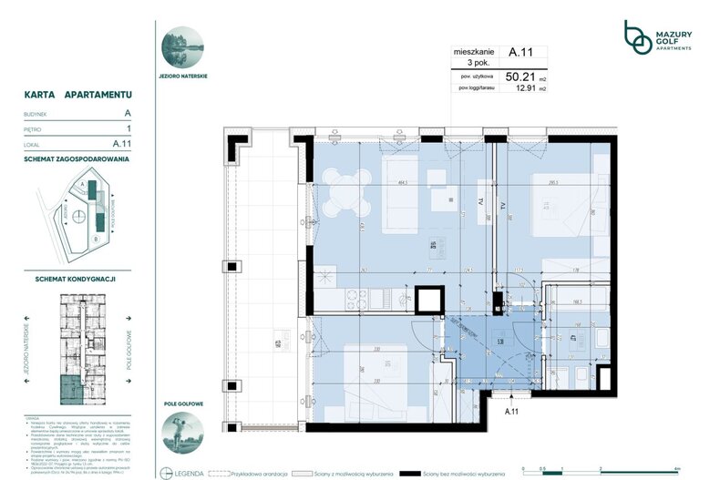Apartament wakacyjny 50,21 m², piętro 1, oferta nr 378476