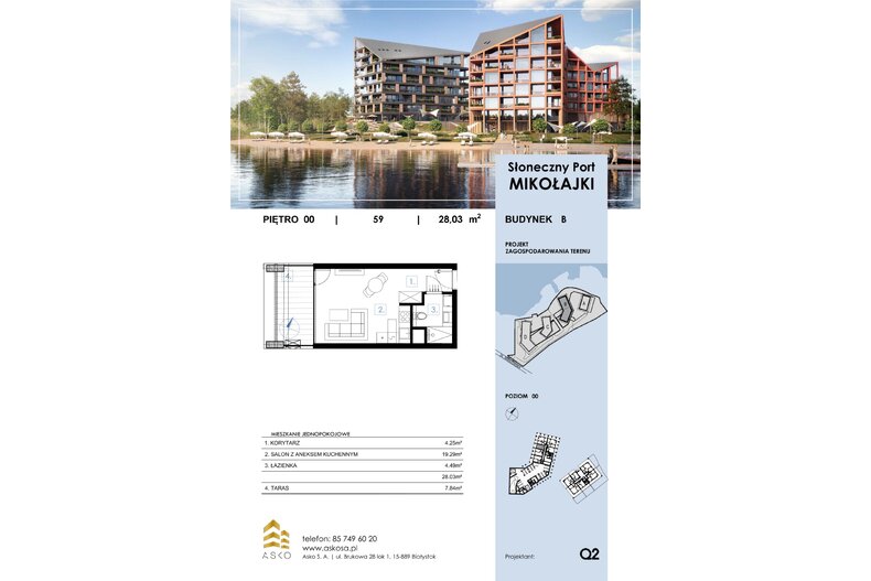Apartament wakacyjny 28,03 m², parter, oferta nr 59.M
