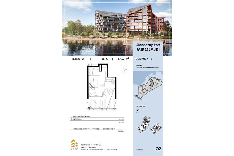 Apartament wakacyjny 67,62 m², piętro 4, oferta nr 108.M