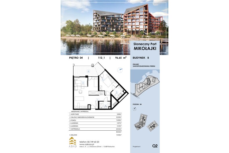 Apartament wakacyjny 96,65 m², piętro 4, oferta nr 112.M