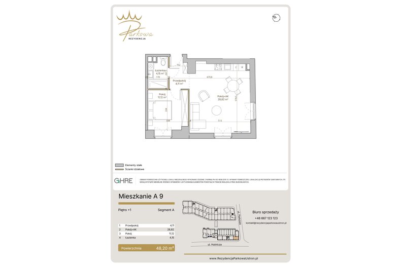 Apartament wakacyjny 48,20 m², piętro 1, oferta nr A9