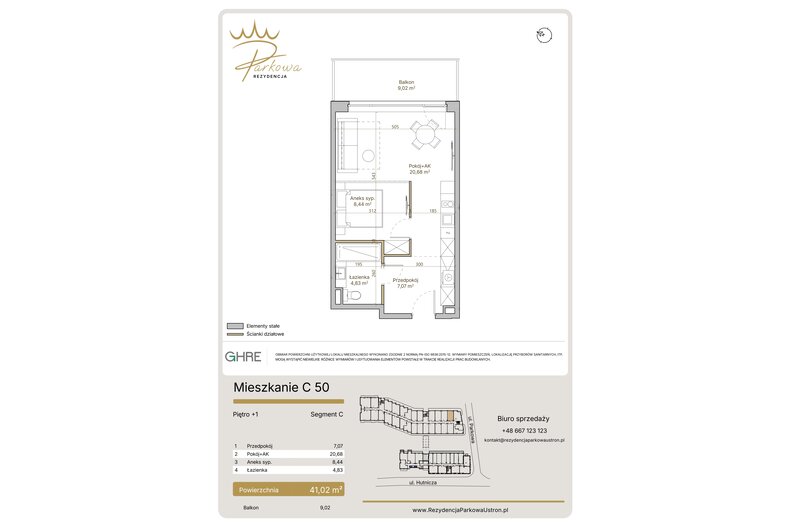 Apartament wakacyjny 41,02 m², piętro 1, oferta nr 1.C50
