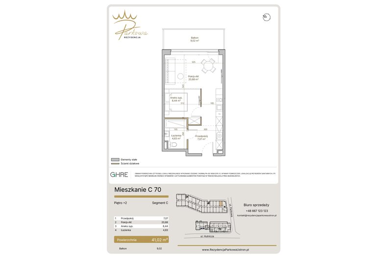 Apartament wakacyjny 41,02 m², piętro 2, oferta nr 1.C70