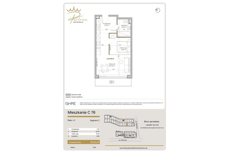 Apartament wakacyjny 41,14 m², piętro 2, oferta nr 1.C76