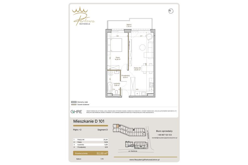Apartament wakacyjny 52,00 m², piętro 2, oferta nr D101