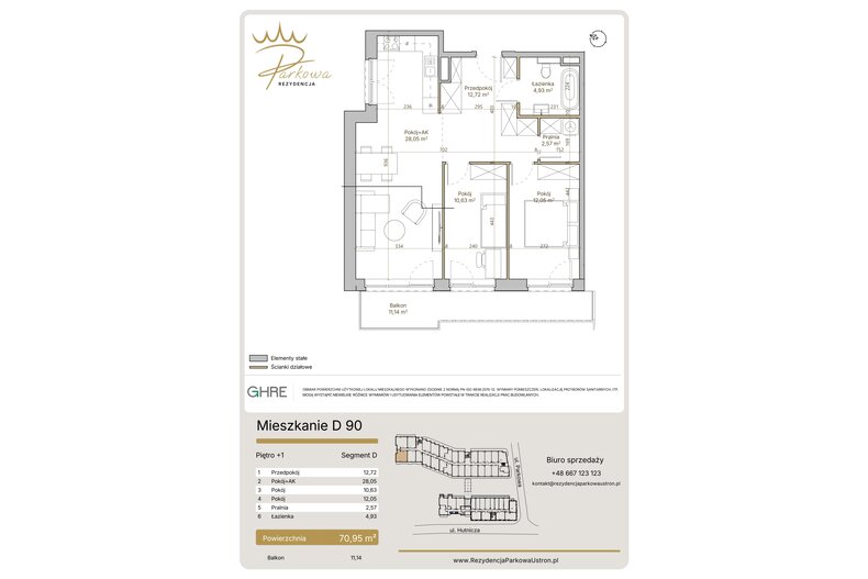 Apartament wakacyjny 70,95 m², piętro 1, oferta nr D90