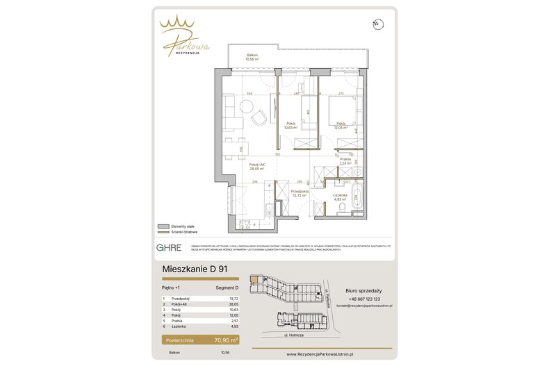 Apartament wakacyjny 70,95 m², piętro 1, oferta nr 1.D91