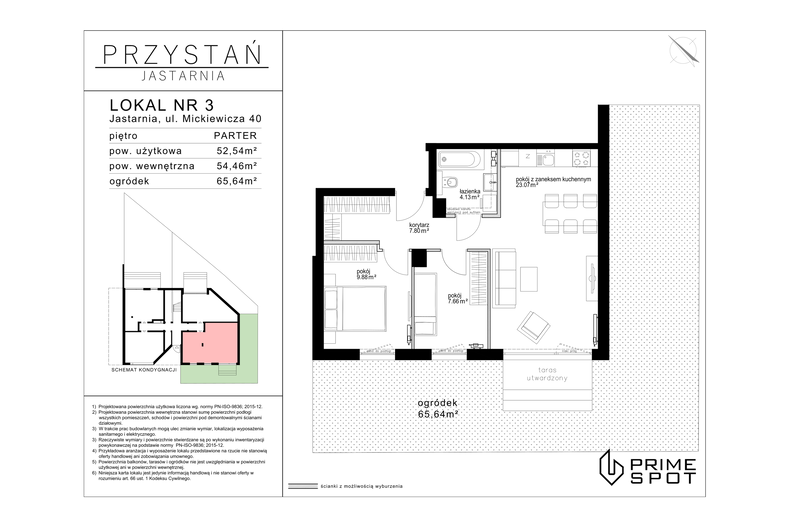 Apartament wakacyjny 52,54 m², parter, oferta nr  3/8
