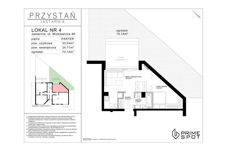 Apartament wakacyjny 33,54 m², parter, oferta nr  4/8
