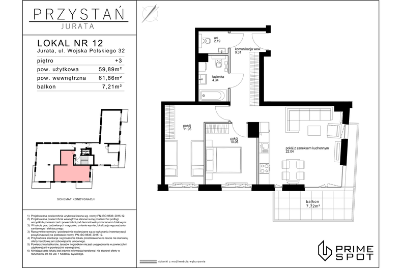 Apartament wakacyjny 59,89 m², piętro 3, oferta nr 12