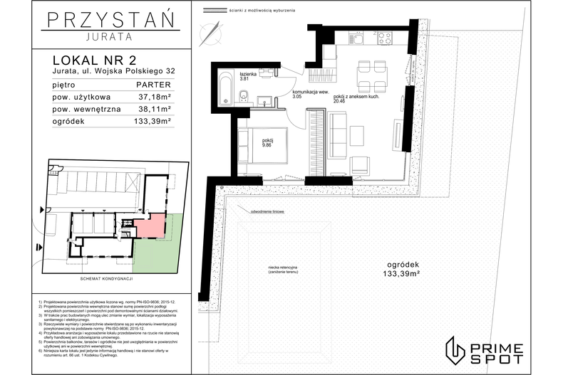 Apartament wakacyjny 37,18 m², parter, oferta nr 2