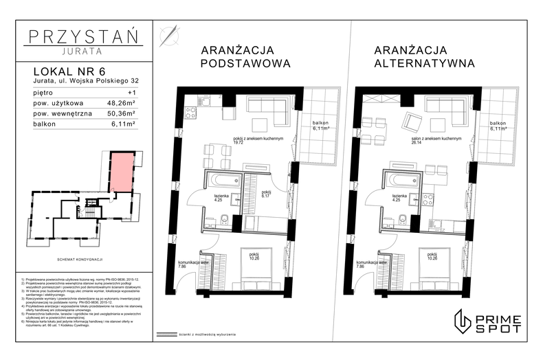 Apartament wakacyjny 48,26 m², piętro 1, oferta nr 6