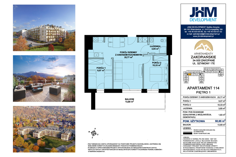 Apartament wakacyjny 48,82 m², piętro 2, oferta nr 114