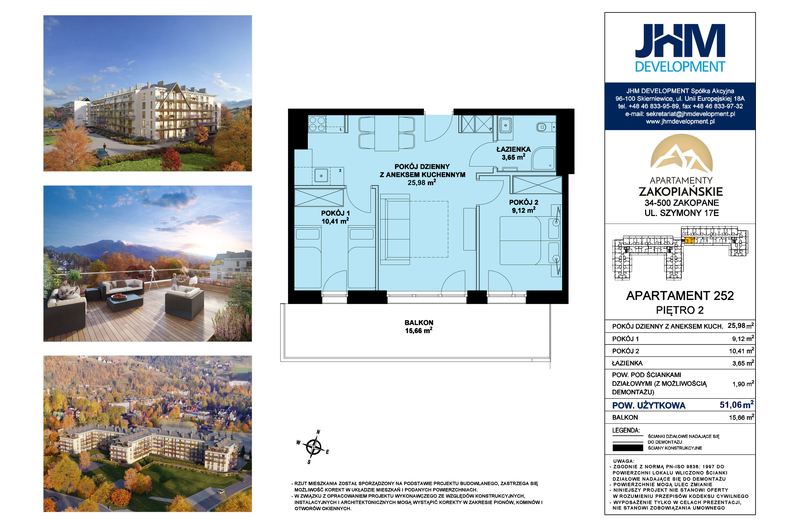 Apartament wakacyjny 49,16 m², piętro 3, oferta nr 252