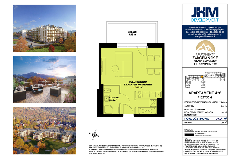 Apartament wakacyjny 28,86 m², piętro 4, oferta nr 426