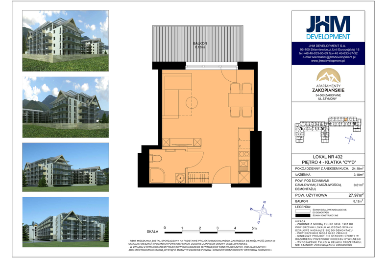 Apartament wakacyjny 26,94 m², piętro 4, oferta nr 432