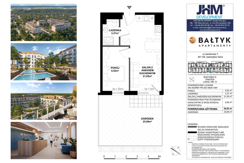 Apartament wakacyjny 34,83 m², piętro 1, oferta nr D/10