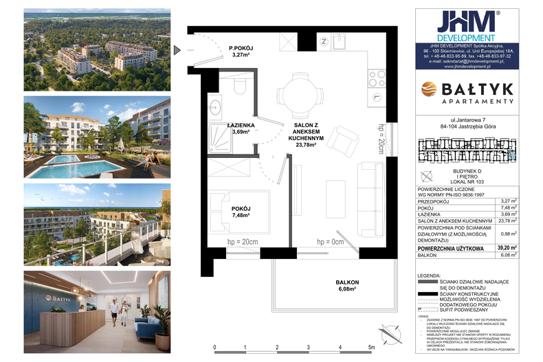 Apartament wakacyjny 39,20 m², piętro 2, oferta nr D/103