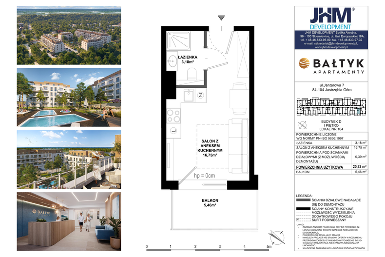 Apartament wakacyjny 20,32 m², piętro 2, oferta nr D/104