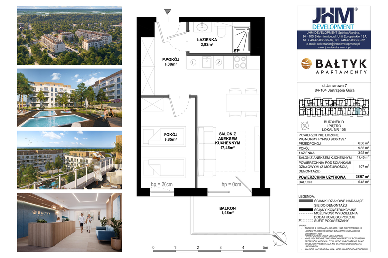 Apartament wakacyjny 38,67 m², piętro 2, oferta nr D/105