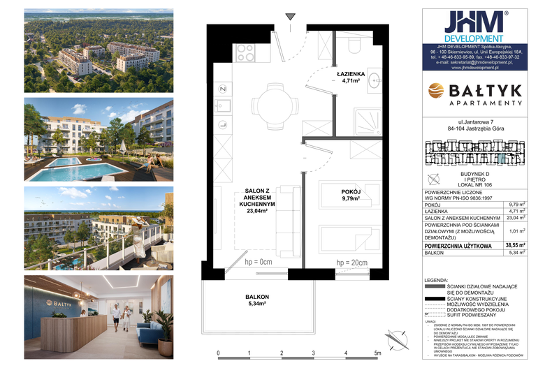 Apartament wakacyjny 38,55 m², piętro 2, oferta nr D/106