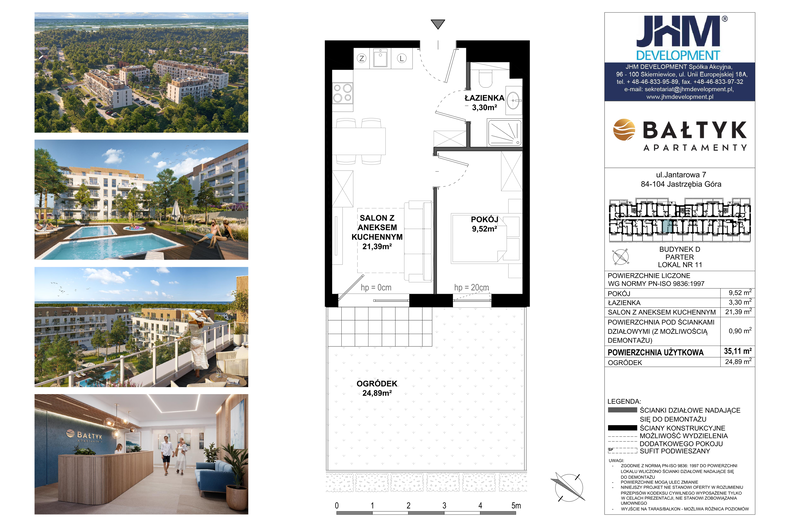Apartament wakacyjny 35,11 m², piętro 1, oferta nr D/11