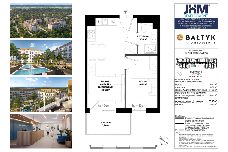 Apartament wakacyjny 35,35 m², piętro 2, oferta nr D/111