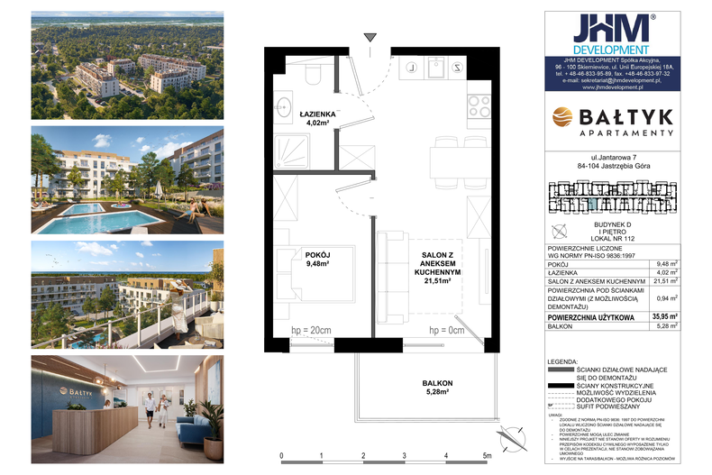 Apartament wakacyjny 35,95 m², piętro 2, oferta nr D/112