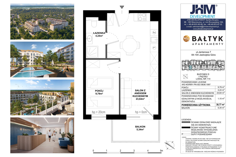 Apartament wakacyjny 38,77 m², piętro 2, oferta nr D/114