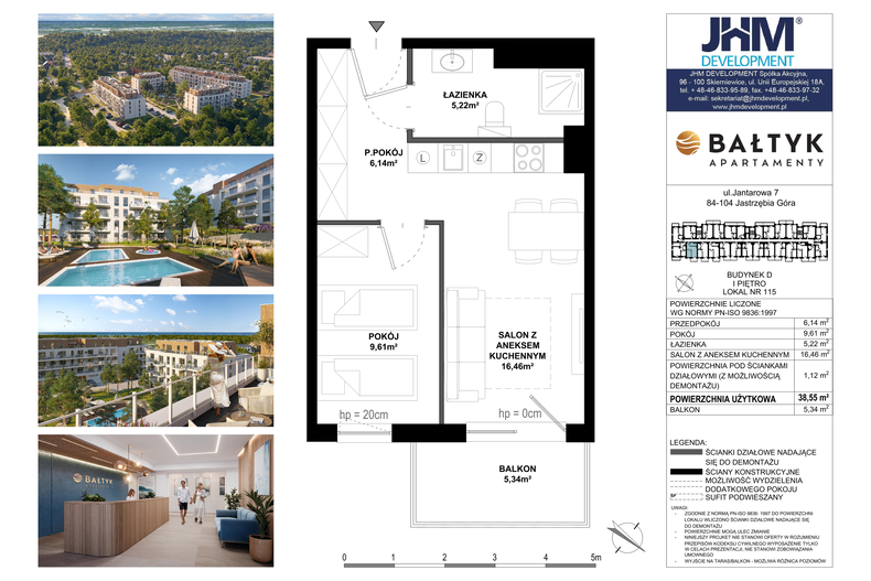 Apartament wakacyjny 38,55 m², piętro 2, oferta nr D/115
