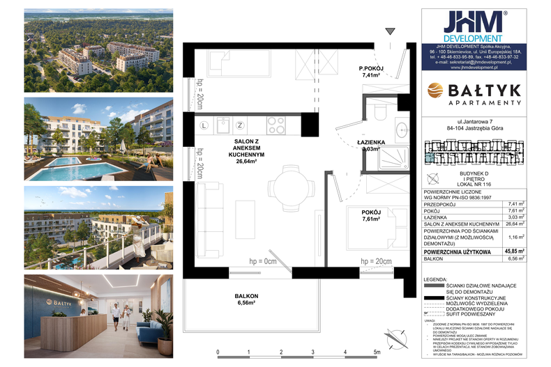 Apartament wakacyjny 45,85 m², piętro 2, oferta nr D/116