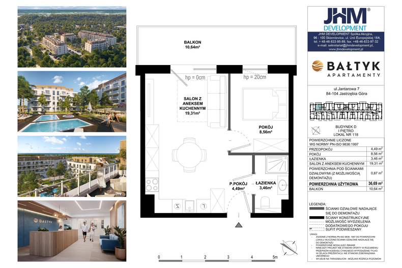 Apartament wakacyjny 36,69 m², piętro 2, oferta nr D/118