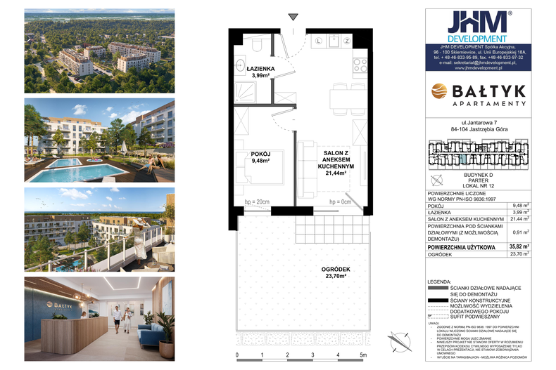 Apartament wakacyjny 35,82 m², piętro 1, oferta nr D/12
