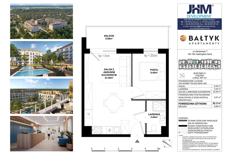 Apartament wakacyjny 36,13 m², piętro 2, oferta nr D/121