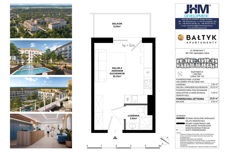 Apartament wakacyjny 23,61 m², piętro 2, oferta nr D/122