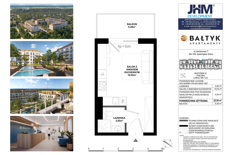 Apartament wakacyjny 22,26 m², piętro 2, oferta nr D/123