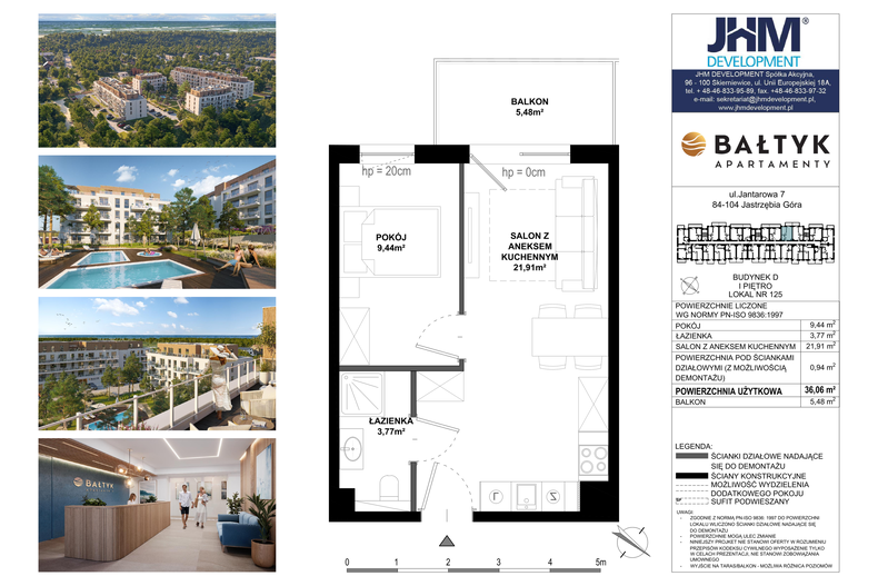 Apartament wakacyjny 36,06 m², piętro 2, oferta nr D/125