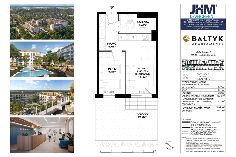 Apartament wakacyjny 38,48 m², piętro 1, oferta nr D/15