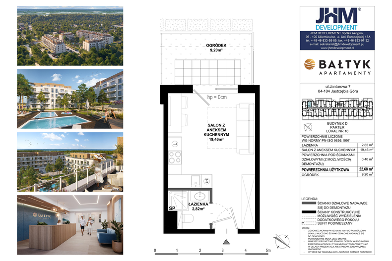 Apartament wakacyjny 22,68 m², piętro 1, oferta nr D/18